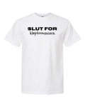 Shert · Slut for Kleptomaniacs · White · Front